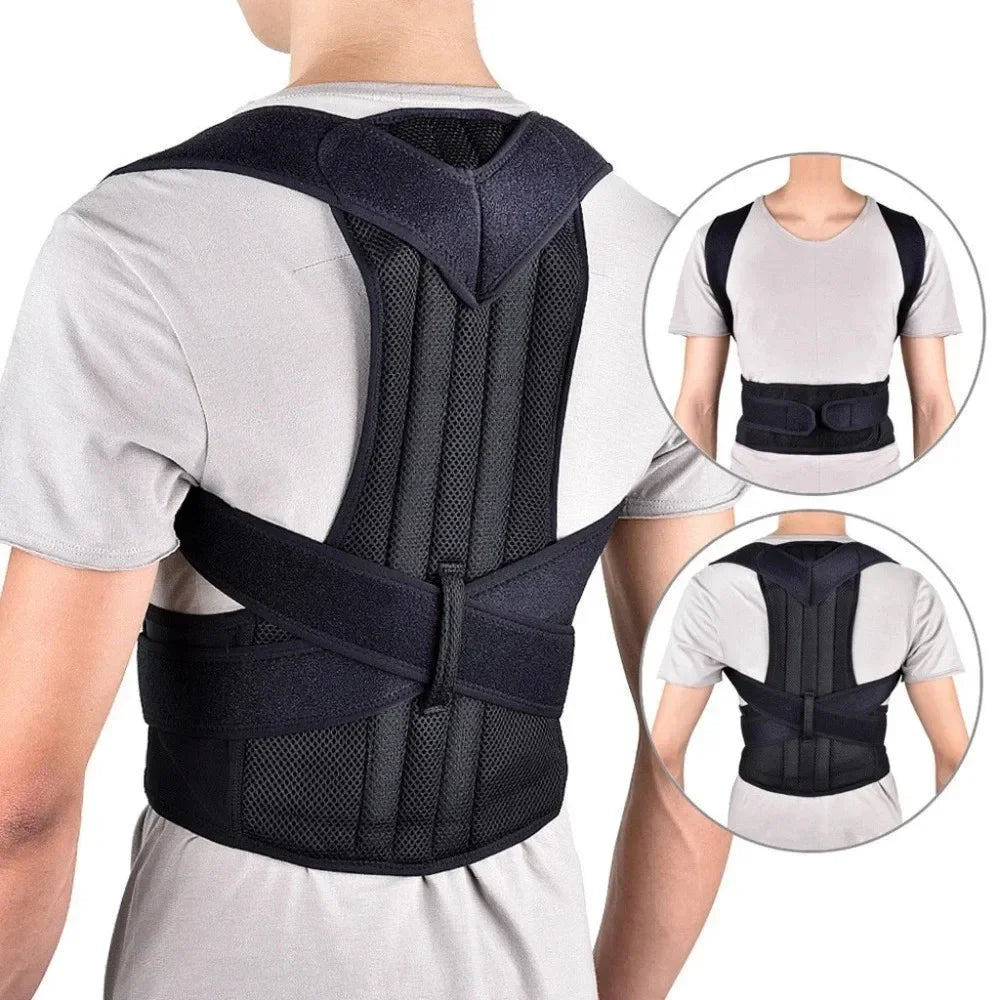 Back Posture Corrector Belt with Metal Rods – Adjustable Spine Support