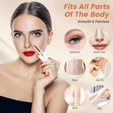 Rechargeable Women’s Face Shaver & Eyebrow Trimmer – Waterproof 3D Floating Blade