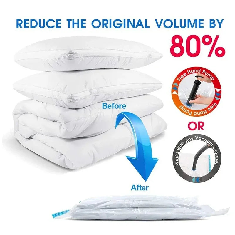 Vacuum Storage Bags – 5 Pack with Hand Pump