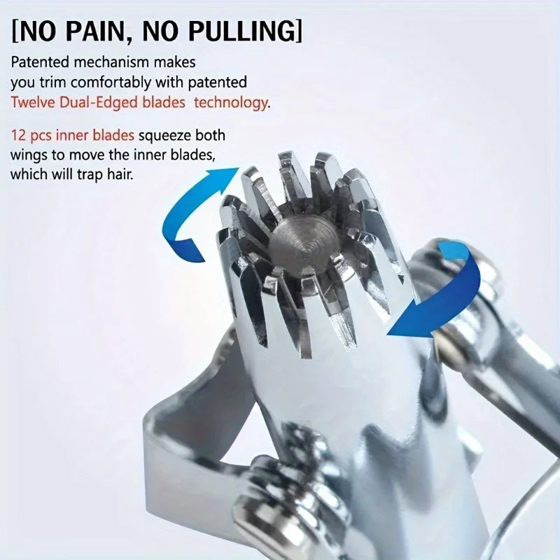 Manual Stainless Steel Nose & Ear Hair Trimmer