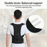 Back Posture Corrector Belt with Metal Rods – Adjustable Spine Support