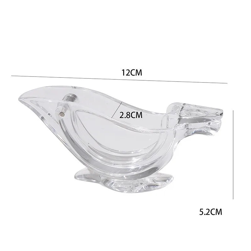 Bird Lemon Squeezer & Acrylic Manual Juicer – Portable Transparent Fruit Press