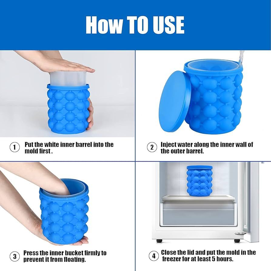Silicone Ice Cube Maker Bucket – Ice Genie Design
