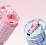 700ml Cute Check Stainless Steel Tumbler
