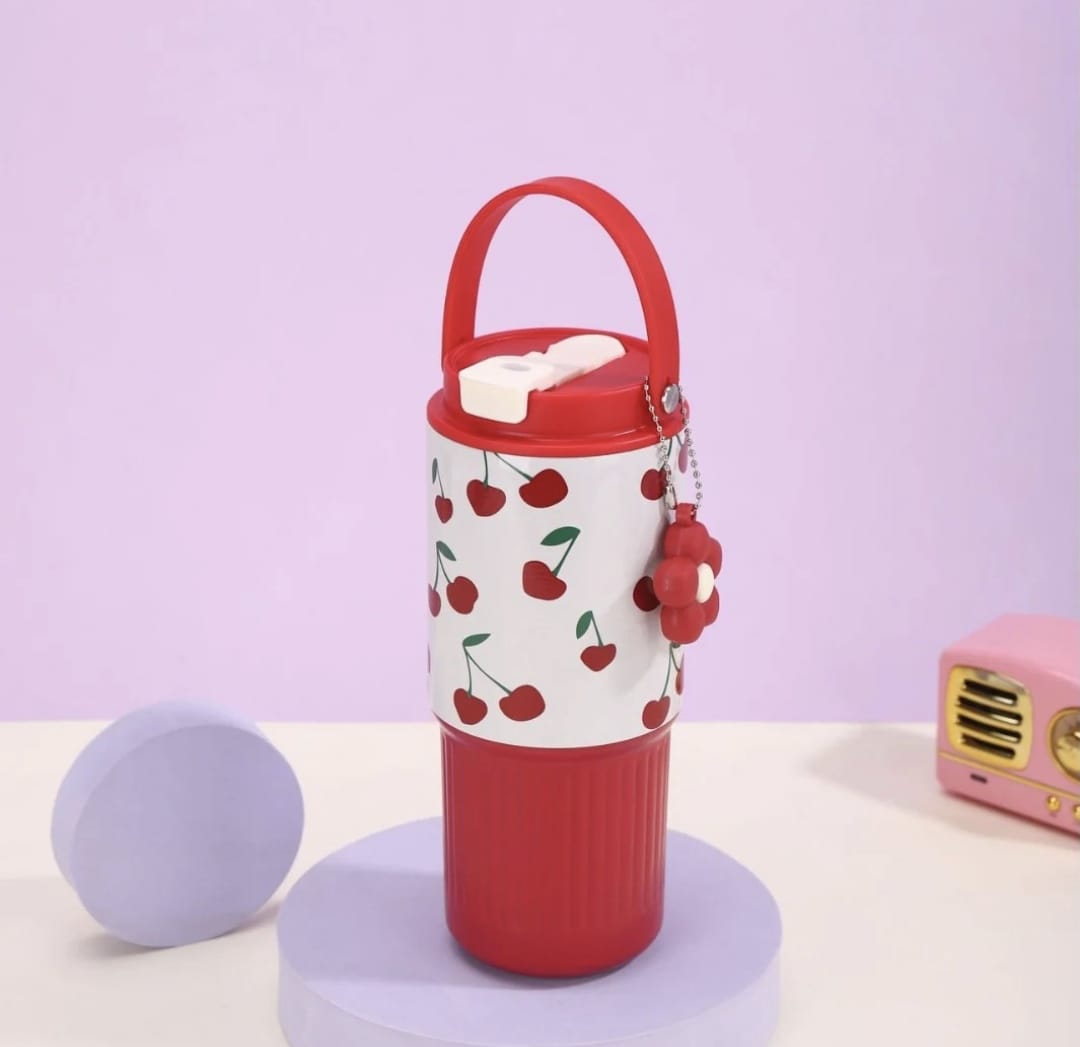 700ml Cute Check Stainless Steel Tumbler