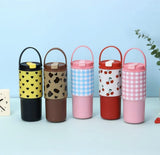 700ml Cute Check Stainless Steel Tumbler