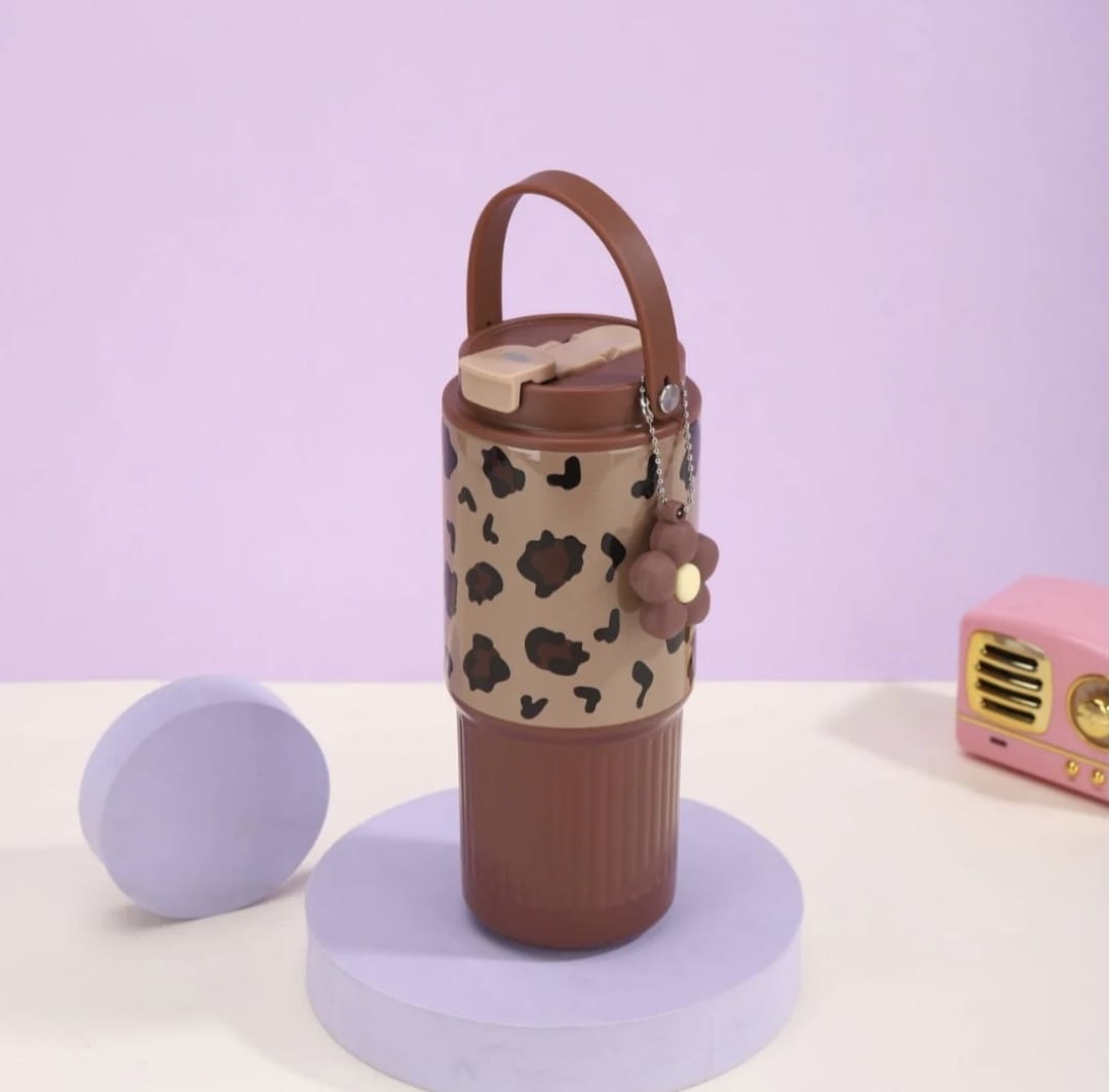 700ml Cute Check Stainless Steel Tumbler