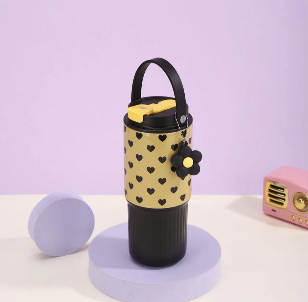 700ml Cute Check Stainless Steel Tumbler