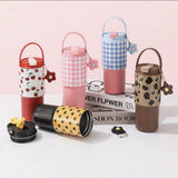 700ml Cute Check Stainless Steel Tumbler
