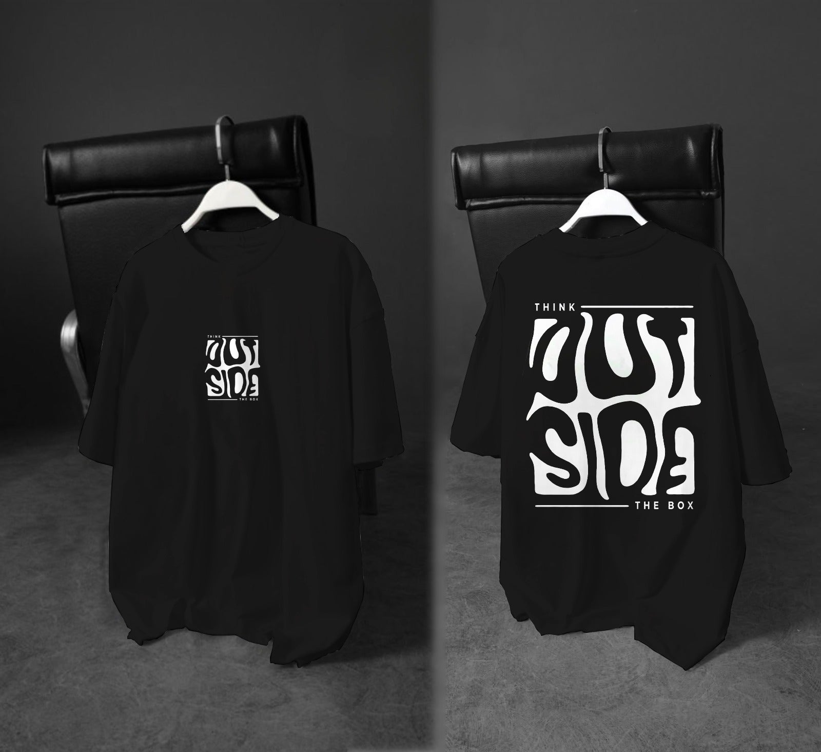 Printed Boys’ Graphic T‑Shirt – “Think Outside the Box” Design