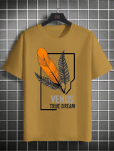 Printed Boys’ Graphic T‑Shirt – Feather Design