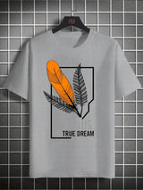 Printed Boys’ Graphic T‑Shirt – Feather Design