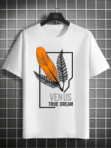 Printed Boys’ Graphic T‑Shirt – Feather Design