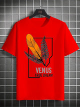 Printed Boys’ Graphic T‑Shirt – Feather Design